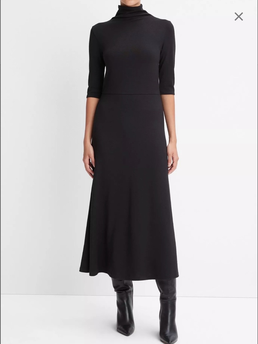 Vince Olive Green Turtleneck Maxi Dress
